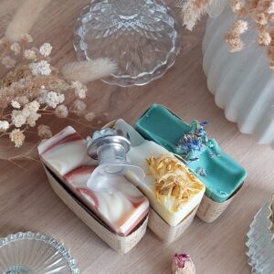Sélection 3 savons de 100g et son porte savon aimanté